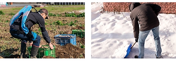 農作業や雪かきにマッスルスーツ